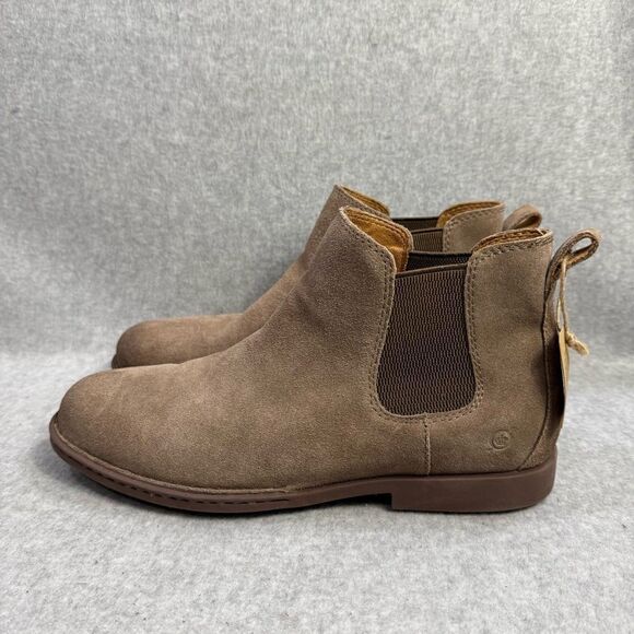 Born Men Chelsea Boots Size 12 Brody Brown Suede Pull On Dress Shoes Comfort NWT
